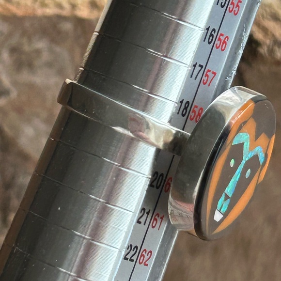 Unique Orange and Black Bear Face Ring - Picture 2 of 4